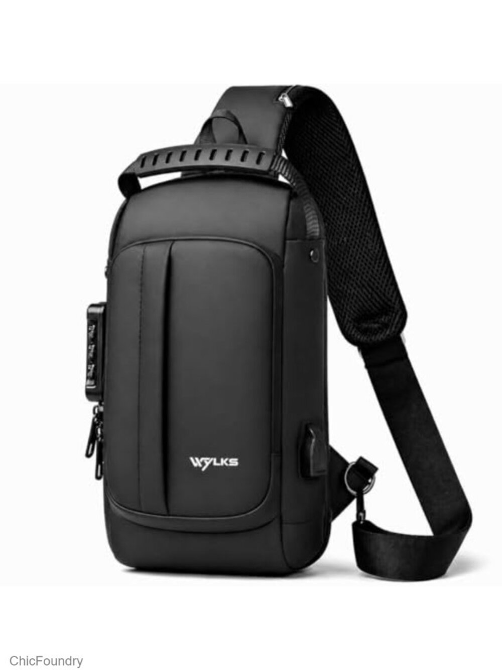 Anti Theft Sling Bag RFID Blocking Travel Crossbody Slash Resistant Locking